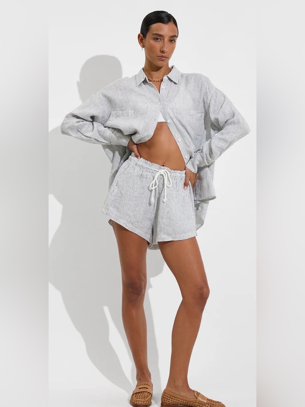 Left on Friday $130 MSRP 100% linen getaway shorts SF